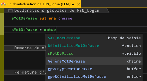 The code in the combo uses syntax highlighting