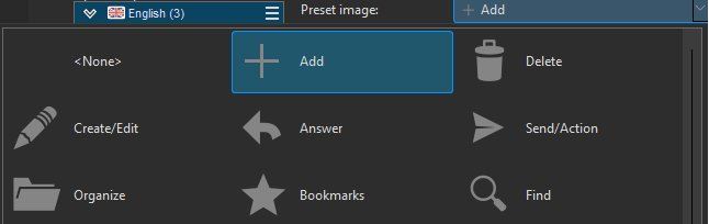 Selecting the preset image