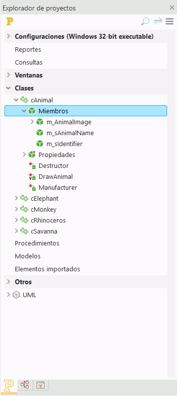 Project explorer, 