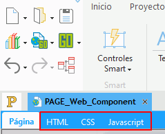 Pestañas específicas de los códigos HTML - CSS - JS