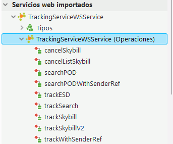 Web service in the 'Project explorer' pane