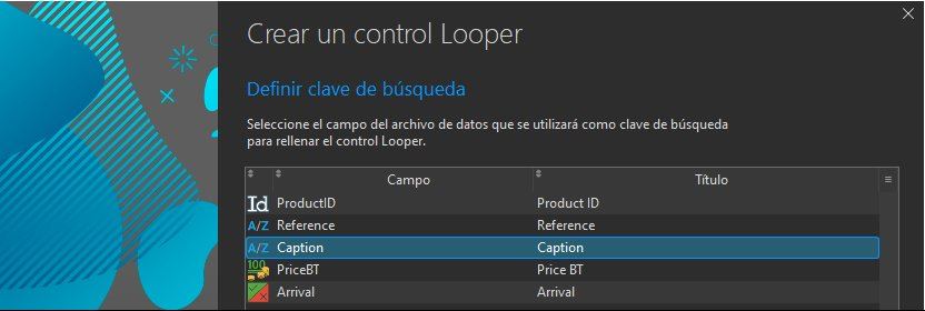 Nuevo control Looper - Clave de búsqueda