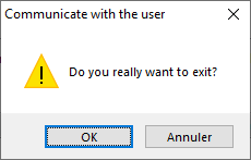 OK / Cancel dialog