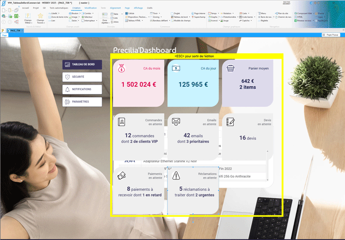 Here, the Flexbox control displays its entire contents