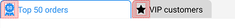 In edit mode, you can see the margins that have been applied around the icons In edit mode, you can see the margins that have been applied around the icons