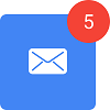 Here, the badge (red circle with the number) appears on a Button control Here, the badge (red circle with the number) appears on a Button control